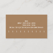 Aangepaste bonen Coffee Shop Business & Punch Visitekaartje (Achterkant)