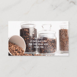 Aangepaste bonen Coffee Shop Business & Punch Visitekaartje