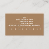 Aangepaste bonen Coffee Shop Business & Punch Visitekaartje (Achterkant)