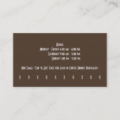 Aangepaste bonen hart koffie Shop & Punch Visitekaartje (Achterkant)