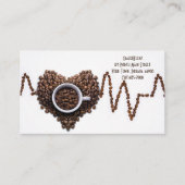 Aangepaste bonen hart koffie Shop & Punch Visitekaartje (Voorkant)