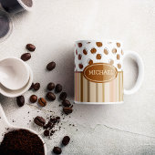 Aangepaste bonen koffiepatroon Koffie Mok