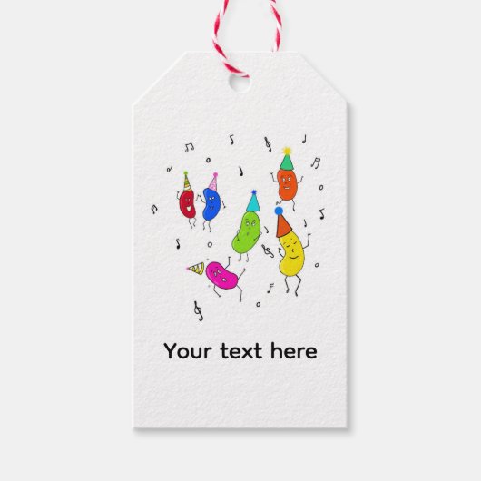 Aangepaste bonen. schattige bonen cadeaulabel (Voorkant)