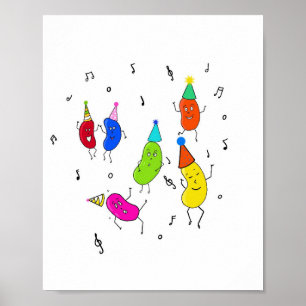 Aangepaste bonen. schattige bonen poster