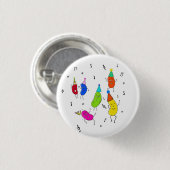 Aangepaste bonen. schattige bonen ronde button 3,2 cm (Voorkant /achterkant)