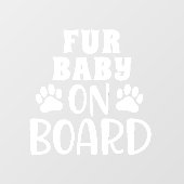 Aangepaste Bont Baby Aan boord Witte Auto Raam Dec Raamsticker (Vel)