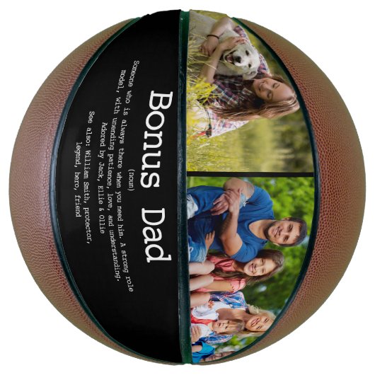 Aangepaste Bonus Pap Stepdad Definition Foto Basketbal (Verticaal)