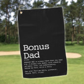 Aangepaste Bonus Vader Stiefvader Definitie Zwart Golfhanddoek
