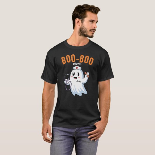 Aangepaste Boo-Boo Crew gepersonaliseerd T-shirt (Voorkant volledig)