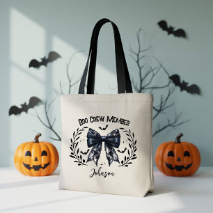 Aangepaste Boo Crew-tas, Halloween Coquette Boogta Tote Bag