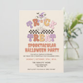 Aangepaste Boo Ghost Schattigee Trick or treat Hal Kaart (Staand voorkant)