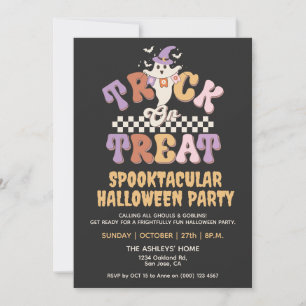 Aangepaste Boo Ghost Schattigee Trick or treat Hal Kaart