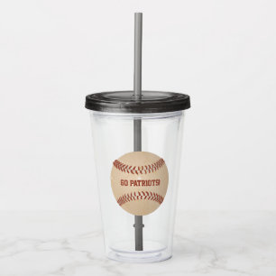 Aangepaste boodschap Bedrukte honkbal Acryl Drinkbeker