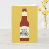 Aangepaste boodschap bierliefhebbers kaart (Gele Bloem)