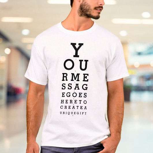 Aangepaste boodschap Leuke gezichtscontrole Optome T-shirt