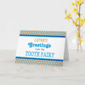 Aangepaste boodschap van de tandfee-uitnodigingska kaart (Gele Bloem)