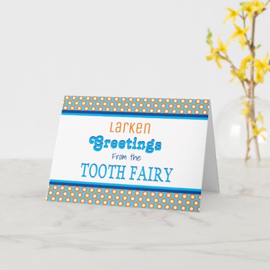 Aangepaste boodschap van de tandfee-uitnodigingska kaart (Gele Bloem)