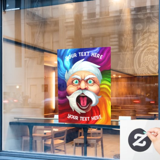 Aangepaste boodschap van Sinterklaas Raamsticker (Cafe Raam)