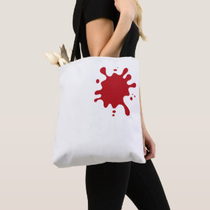 Aangepaste boodschappentas – Rode spatprint Tote Bag