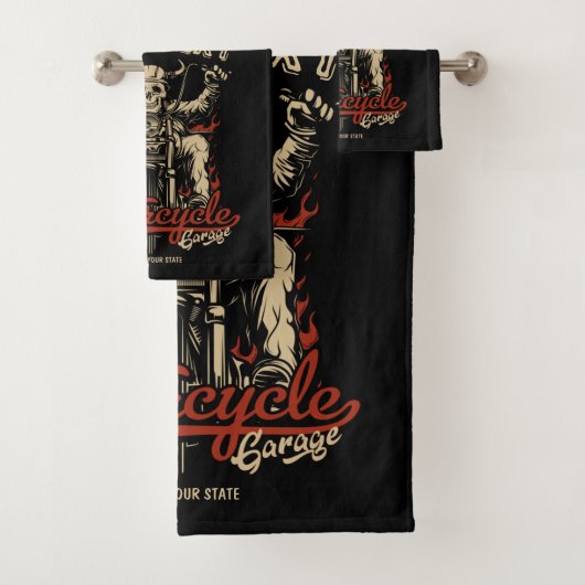 Aangepaste boodschappentas voor motorfietsen bad handdoek (Insitu)