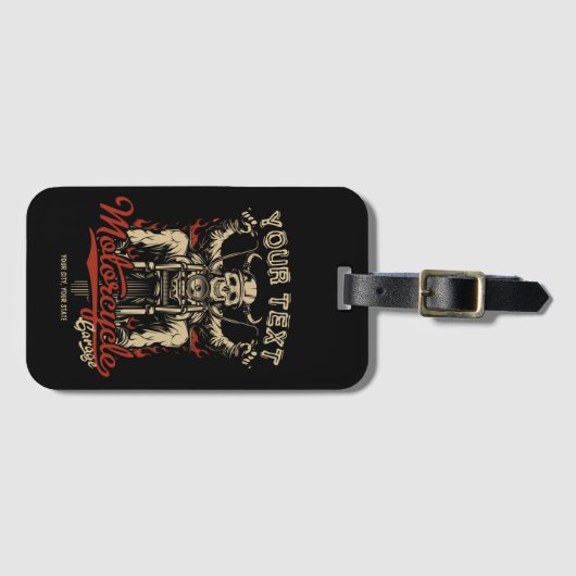 Aangepaste boodschappentas voor motorfietsen bagagelabel (Voorkant (horizontaal))