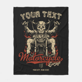 Aangepaste boodschappentas voor motorfietsen fleece deken