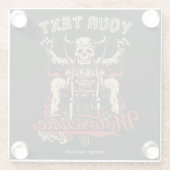 Aangepaste boodschappentas voor motorfietsen glazen onderzetter (Achterkant)