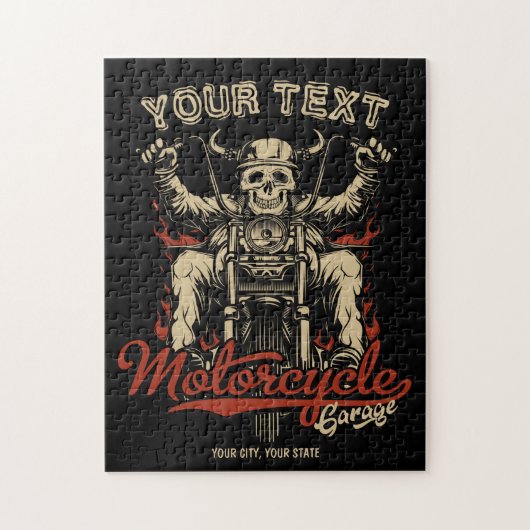 Aangepaste boodschappentas voor motorfietsen legpuzzel (Verticaal)