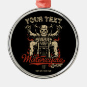 Aangepaste boodschappentas voor motorfietsen metalen ornament (Voorkant)