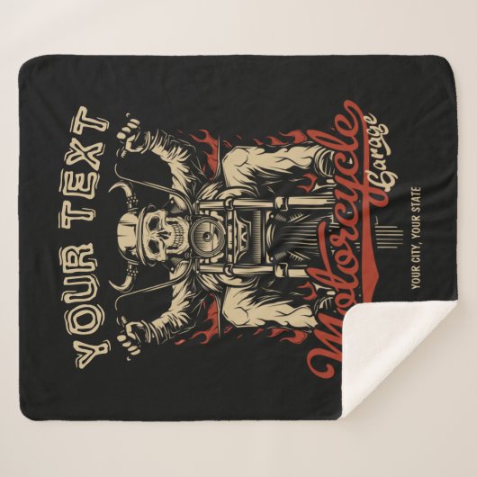 Aangepaste boodschappentas voor motorfietsen sherpa deken (Voorkant (horizontaal))