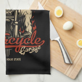 Aangepaste boodschappentas voor motorfietsen theedoek (Quarter Fold)