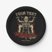 Aangepaste boodschappenton motorrijwiel Garag Papieren Bordje (Voorkant)