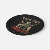 Aangepaste boodschappenton motorrijwiel Garag Papieren Bordje (Gekanteld)