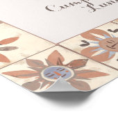 Aangepaste boogfoto Mexicaanse Tegel Fiesta Neutra Poster (Hoek)