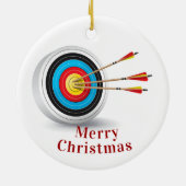 Aangepaste boogschieten kerst keramische ornament (Achterkant)
