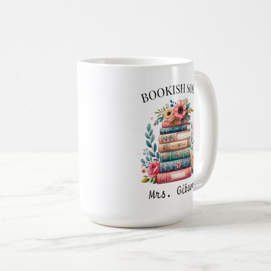 Aangepaste Bookish Soul Book Lover Gift Bookworm Koffiemok (Voorkant rechts)