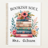 Aangepaste Bookish Soul Book Lover Gift Bookworm Planner (Voorkant)