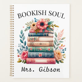 Aangepaste Bookish Soul Book Lover Gift Bookworm Planner