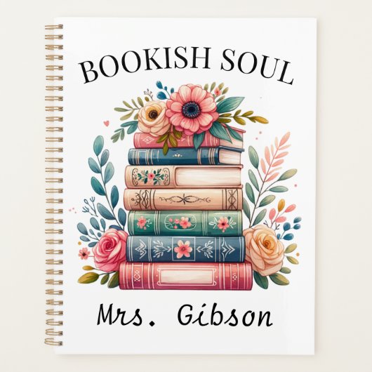 Aangepaste Bookish Soul Book Lover Gift Bookworm Planner (Voorkant)