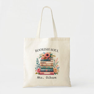 Aangepaste Bookish Soul Book Lover Gift Bookworm Tote Bag