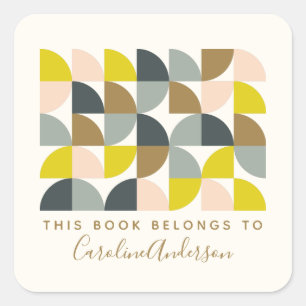 Aangepaste Bookplate Bibliotheek Book Lover Teache Vierkante Sticker