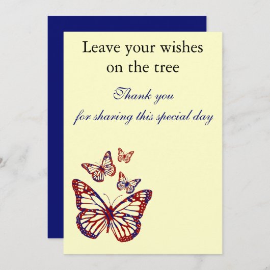 aangepaste boomkaarten bedankkaart (Voorkant / Achterkant)