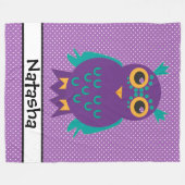 Aangepaste boomkor met polka Dots Fleece Deken (Voorkant (Horizontaal))