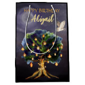 Aangepaste boomlampions, maan, vogeldag medium cadeauzakje (Voorkant)