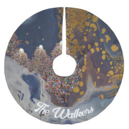 Aangepaste boomrok, geborsteld polyester kerstboom rok