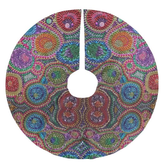 Aangepaste boomrok met Mardi Gras Bad Kerstboom Rok (Voorkant)