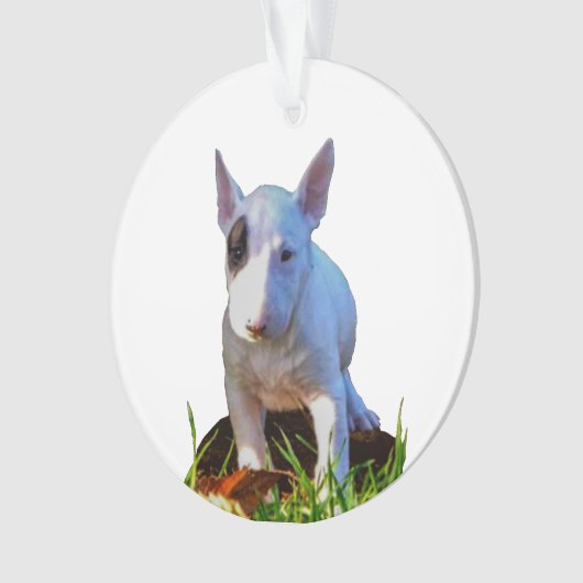 Aangepaste boomstructuur - Design Bull Terrier Ornament (voorkant)