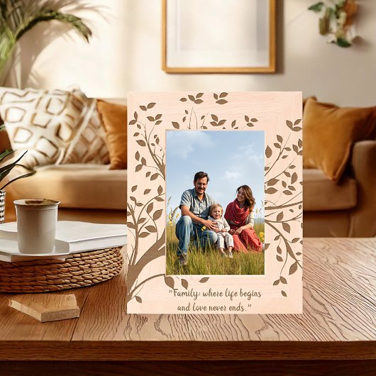 Aangepaste boomtak gegraveerde lijstjes