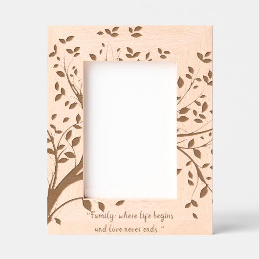 Aangepaste boomtak gegraveerde lijstjes (Voorkant)