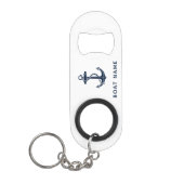 Aangepaste boot Anker Marine Blue Nautical Cruise  Mini Flessenopener (Voorkant)
